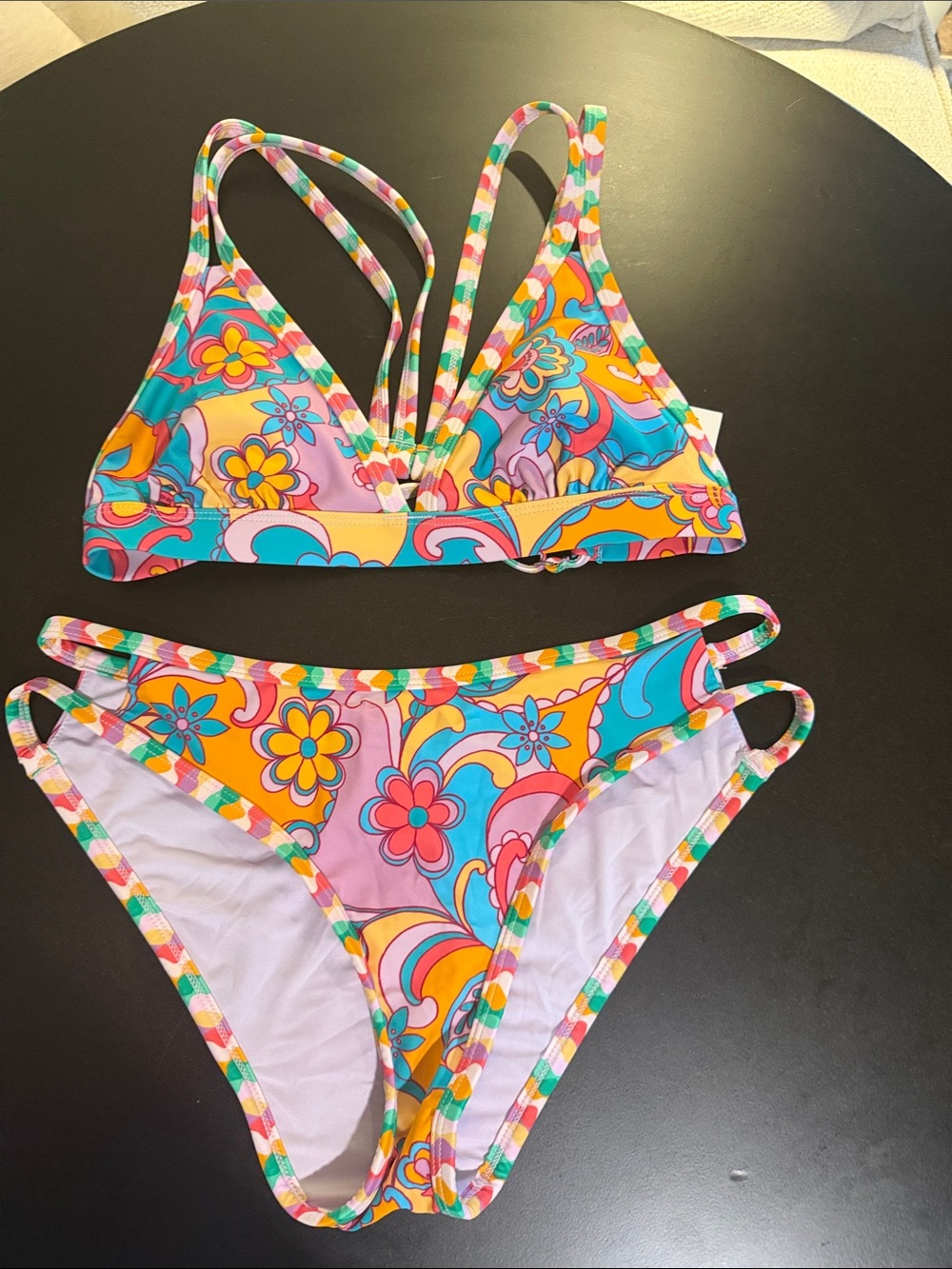 Cupshe‎ Vibrant Floral Multi-Color Bikini Set. Sz S NWT